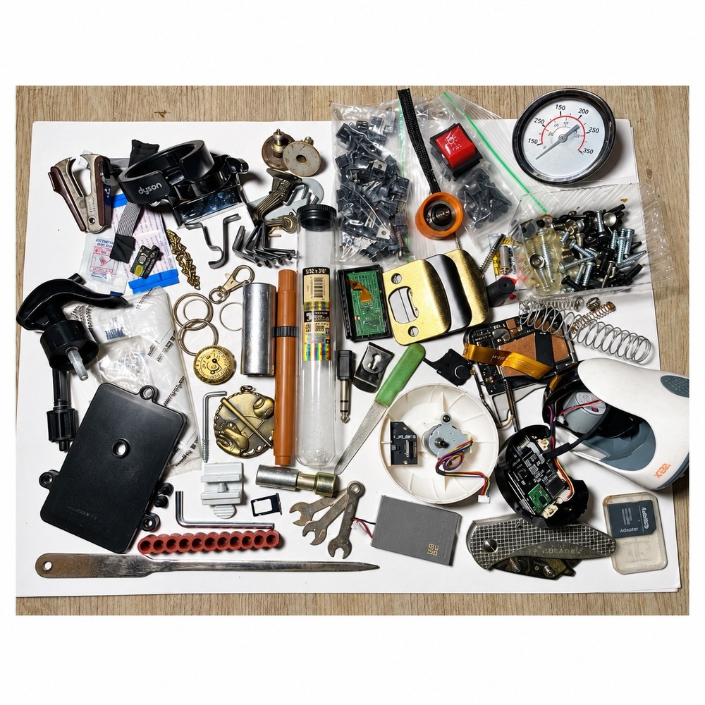 Junk Drawer Lot #6 Mixed Hardware Tools Electronics Parts Screws Springs As Is